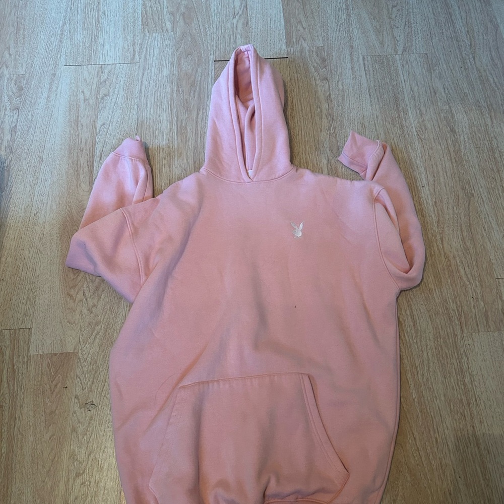 Pink playboy oversized hoodie